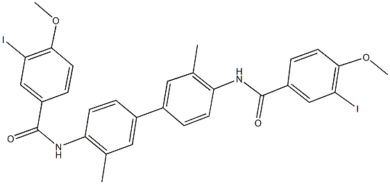 3-iodo-N-{4'-[(3-iodo-4-methoxybenzoyl)amino]-3,3'-dimethyl[1,1'-biphenyl]-4-yl}-4-methoxybenzamide Struktur