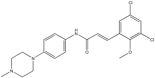 3-(3,5-dichloro-2-methoxyphenyl)-N-[4-(4-methyl-1-piperazinyl)phenyl]acrylamide Struktur