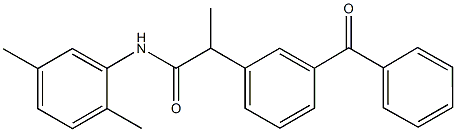 2-(3-benzoylphenyl)-N-(2,5-dimethylphenyl)propanamide Struktur