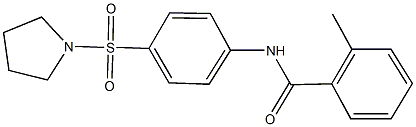 2-methyl-N-[4-(pyrrolidin-1-ylsulfonyl)phenyl]benzamide Struktur