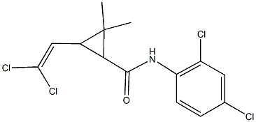 N-(2,4-dichlorophenyl)-3-(2,2-dichlorovinyl)-2,2-dimethylcyclopropanecarboxamide Struktur