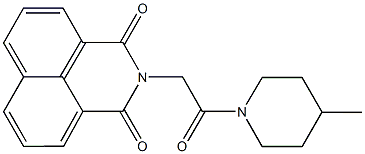 2-[2-(4-methyl-1-piperidinyl)-2-oxoethyl]-1H-benzo[de]isoquinoline-1,3(2H)-dione Struktur