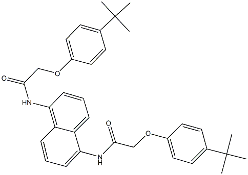 2-(4-tert-butylphenoxy)-N-(5-{[(4-tert-butylphenoxy)acetyl]amino}-1-naphthyl)acetamide Struktur