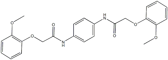 2-(2-methoxyphenoxy)-N-(4-{[(2-methoxyphenoxy)acetyl]amino}phenyl)acetamide Struktur