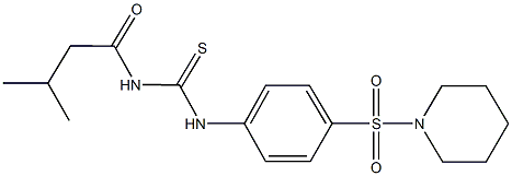 N-(3-methylbutanoyl)-N'-[4-(1-piperidinylsulfonyl)phenyl]thiourea Struktur