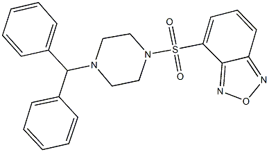 4-[(4-benzhydryl-1-piperazinyl)sulfonyl]-2,1,3-benzoxadiazole Struktur