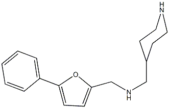 N-[(5-phenyl-2-furyl)methyl]-N-(4-piperidinylmethyl)amine Struktur