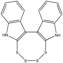 5,10-dihydroindolo[3',2':7,8][1,2,3,4]tetrathiocino[5,6-b]indole Struktur