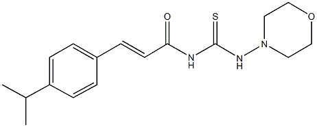 N-[3-(4-isopropylphenyl)acryloyl]-N'-(4-morpholinyl)thiourea Struktur