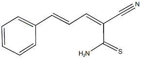 2-cyano-5-phenyl-2,4-pentadienethioamide Struktur