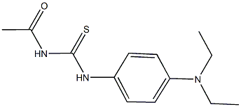 N-acetyl-N'-[4-(diethylamino)phenyl]thiourea Struktur