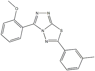 methyl 2-[6-(3-methylphenyl)[1,2,4]triazolo[3,4-b][1,3,4]thiadiazol-3-yl]phenyl ether Struktur