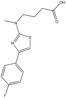 4-[[4-(4-fluorophenyl)-1,3-thiazol-2-yl](methyl)amino]butanoic acid Struktur