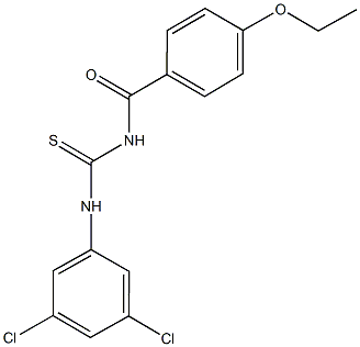 N-(3,5-dichlorophenyl)-N'-{[4-(ethyloxy)phenyl]carbonyl}thiourea Struktur