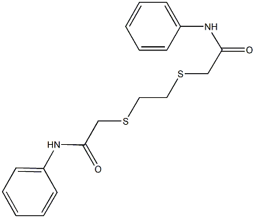 2-({2-[(2-anilino-2-oxoethyl)sulfanyl]ethyl}sulfanyl)-N-phenylacetamide Struktur