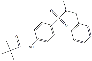 N-(4-{[benzyl(methyl)amino]sulfonyl}phenyl)-2,2-dimethylpropanamide Struktur