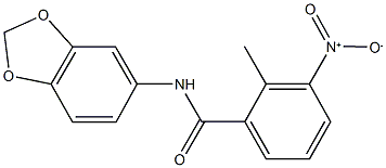 N-(1,3-benzodioxol-5-yl)-3-nitro-2-methylbenzamide Struktur