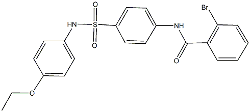 2-bromo-N-{4-[(4-ethoxyanilino)sulfonyl]phenyl}benzamide Struktur