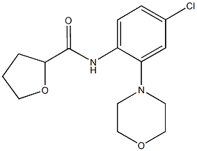 N-[4-chloro-2-(4-morpholinyl)phenyl]tetrahydro-2-furancarboxamide Struktur