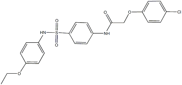 2-(4-chlorophenoxy)-N-{4-[(4-ethoxyanilino)sulfonyl]phenyl}acetamide Struktur