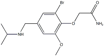 2-{2-bromo-4-[(isopropylamino)methyl]-6-methoxyphenoxy}acetamide Struktur