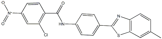 2-chloro-4-nitro-N-[4-(6-methyl-1,3-benzothiazol-2-yl)phenyl]benzamide Struktur