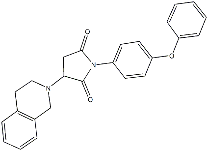 3-(3,4-dihydroisoquinolin-2(1H)-yl)-1-(4-phenoxyphenyl)pyrrolidine-2,5-dione Struktur