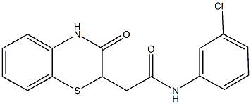 N-(3-chlorophenyl)-2-(3-oxo-3,4-dihydro-2H-1,4-benzothiazin-2-yl)acetamide Struktur