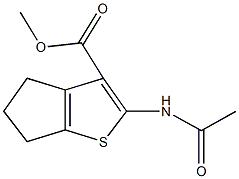 methyl 2-(acetylamino)-5,6-dihydro-4H-cyclopenta[b]thiophene-3-carboxylate Struktur