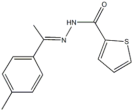 N'-[1-(4-methylphenyl)ethylidene]thiophene-2-carbohydrazide Struktur