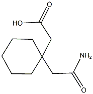 [1-(2-amino-2-oxoethyl)cyclohexyl]acetic acid Struktur