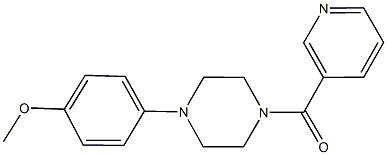 methyl 4-[4-(3-pyridinylcarbonyl)-1-piperazinyl]phenyl ether Struktur