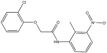 2-(2-chlorophenoxy)-N-{3-nitro-2-methylphenyl}acetamide Struktur