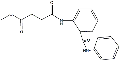 methyl 4-[2-(anilinocarbonyl)anilino]-4-oxobutanoate Struktur