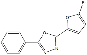 2-(5-bromo-2-furyl)-5-phenyl-1,3,4-oxadiazole Struktur