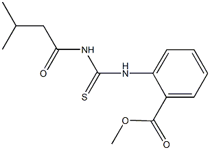 methyl 2-({[(3-methylbutanoyl)amino]carbothioyl}amino)benzoate Struktur