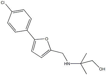 2-({[5-(4-chlorophenyl)-2-furyl]methyl}amino)-2-methyl-1-propanol Struktur