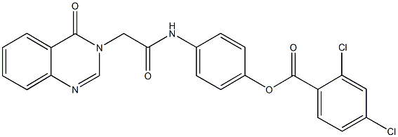 4-{[2-(4-oxo-3(4H)-quinazolinyl)acetyl]amino}phenyl 2,4-dichlorobenzoate Struktur