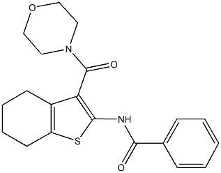 N-[3-(4-morpholinylcarbonyl)-4,5,6,7-tetrahydro-1-benzothien-2-yl]benzamide Struktur