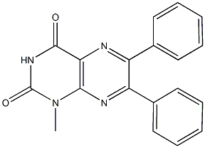 1-methyl-6,7-diphenyl-2,4(1H,3H)-pteridinedione Struktur