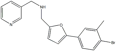 N-{[5-(4-bromo-3-methylphenyl)-2-furyl]methyl}-N-(3-pyridinylmethyl)amine Struktur