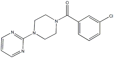 2-[4-(3-chlorobenzoyl)-1-piperazinyl]pyrimidine Struktur