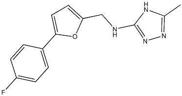 N-{[5-(4-fluorophenyl)-2-furyl]methyl}-N-(5-methyl-4H-1,2,4-triazol-3-yl)amine Struktur