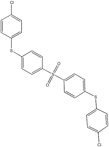 1-[(4-chlorophenyl)sulfanyl]-4-({4-[(4-chlorophenyl)sulfanyl]phenyl}sulfonyl)benzene Struktur