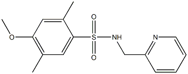 4-methoxy-2,5-dimethyl-N-(2-pyridinylmethyl)benzenesulfonamide Struktur