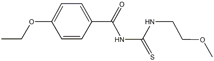 N-(4-ethoxybenzoyl)-N'-(2-methoxyethyl)thiourea Struktur