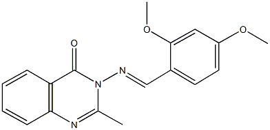 3-[(2,4-dimethoxybenzylidene)amino]-2-methyl-4(3H)-quinazolinone Struktur