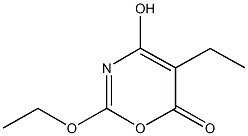 2-ethoxy-5-ethyl-4-hydroxy-6H-1,3-oxazin-6-one Struktur