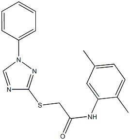 N-(2,5-dimethylphenyl)-2-[(1-phenyl-1H-1,2,4-triazol-3-yl)sulfanyl]acetamide Struktur