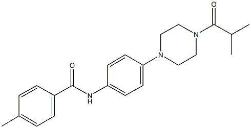 N-[4-(4-isobutyryl-1-piperazinyl)phenyl]-4-methylbenzamide Struktur